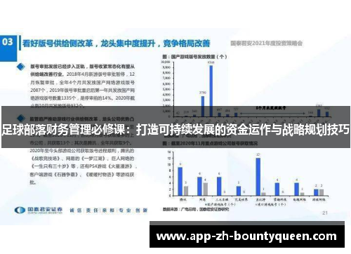 足球部落财务管理必修课:打造可持续发展的资金运作与战略规划技巧 足球部落财务管理必修课:打造可持续发展的资金运作与战略规划技巧