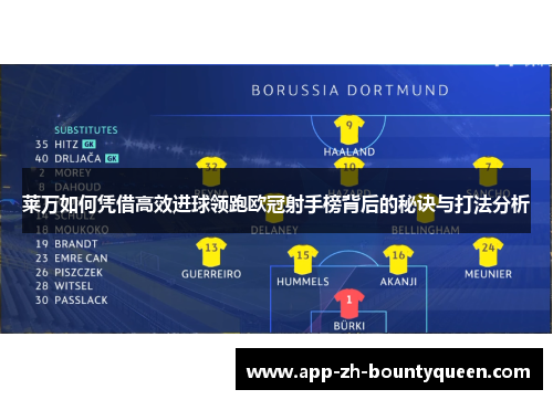 莱万如何凭借高效进球领跑欧冠射手榜背后的秘诀与打法分析